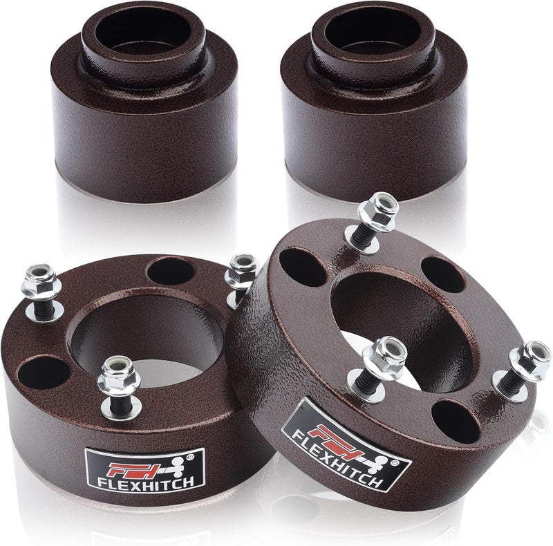FlexHitch 3.5" Front + 3" Rear Leveling Lift Kits for 2009-2025 Ram 1500 4WD, 3.5 Inch Lift Front Strut Spacers and 3 Inch Lift Rear Spacers - Image 1